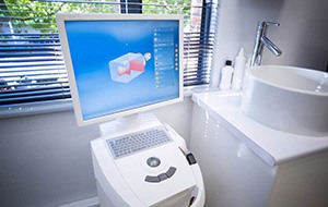 Close-up of an iTero scanner in a dentist’s office