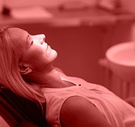 Relaxed woman in dental chair