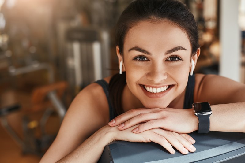 person smiling while exercising in Canonsburg