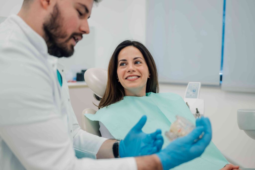 Woman at the dentist